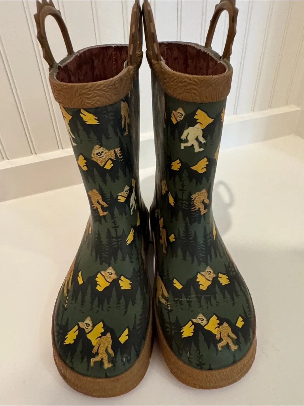 Bigfoot Western Chief Kids Boys 12  Pull On Rain Boots Waterproof Outdoor Winter